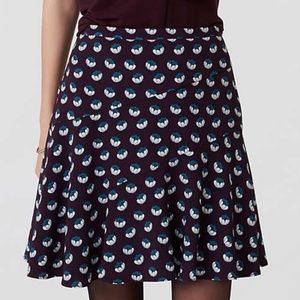 LOFT Casual Print Buttercup Flippy Skirt - NWT